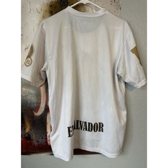 Umbro El Salvador Futbol Jersey White ES Soccer Camisa La Selecta Men L Stain - Picture 5 of 5